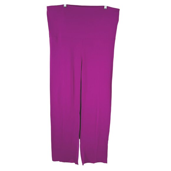 Skims Cotton Blend Jersey Foldover Pants 4X Lollipop Magenta NWT PT-2545 - Picture 3 of 11